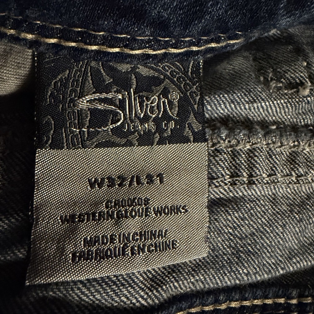 Silver Jeans Women 32 x 31 Blue Lola Straight Mid Rise Stretch Bootcut - Picture 14 of 14